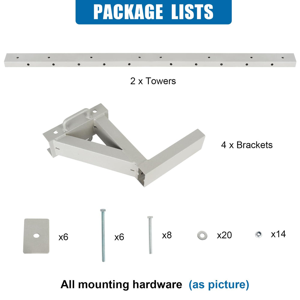 OUTPRIZE rustproof aluminum rack resists weather for long trailer life.