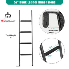 OUTPRIZE steel construction RV bunk ladder emphasizes durability for frequent travel.