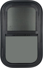 OUTPRIZE vertical RV window 12x24 tinted with screen for privacy and heat protection.