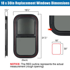 OUTPRIZE vertical RV window net screen allowing breeze while blocking insects