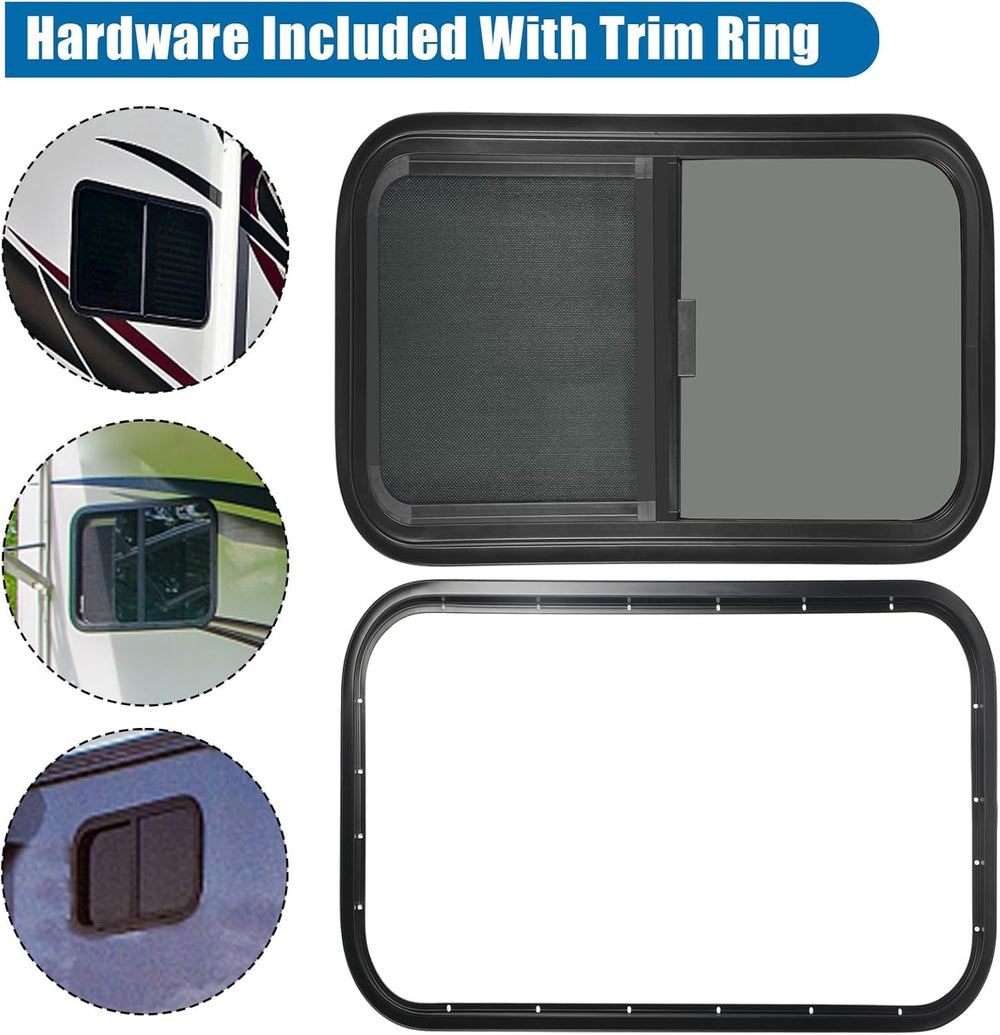 OUTPRIZE window with black trim ring for simple, secure installation.