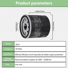 OuYi oil filter for Kawasaki 49065-7010 extends filtration life and protects engine