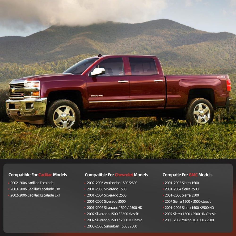 OVANOH compatibility snapshot for Cadillac Escalade, GMC Yukon, and Sierra.