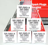 OverstockDirect OEM Iridium Spark Plugs 6-pack close-up showing premium OEM quality