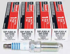 OverstockDirect SP530X iridium spark plugs 4-pack closeup, premium ignition components for smoother starts