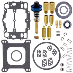 OXCANO carburetor rebuild kit parts layout highlights durable metal and rubber components.