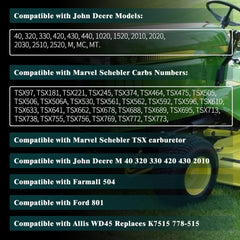 OXCANO K7515 carburetor repair kit tractor compatibility for versatile repairs.