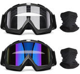 OXG dirt bike goggles with clear lens and black frame for clear vision on dusty trails