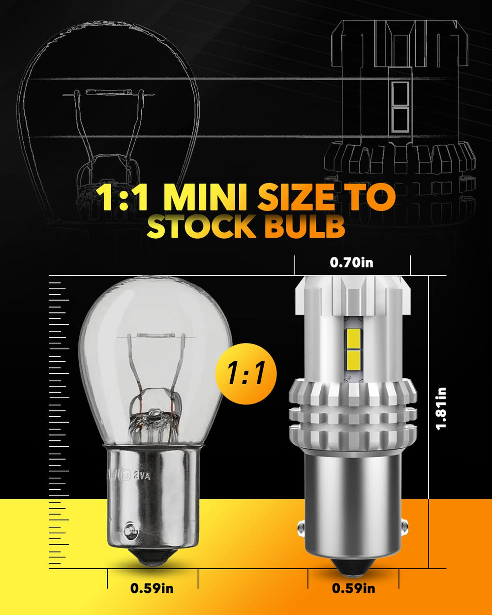 OXILAM 2-pack upgrade for backup and turn-signal lighting.