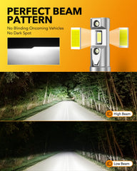 OXILAM 360-degree light pattern minimizes dark spots for safer night driving.