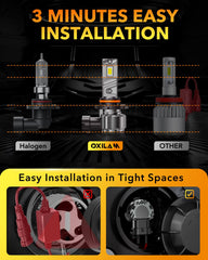 OXILAM 9005 HB3 advanced thermal design keeps bulbs cool.