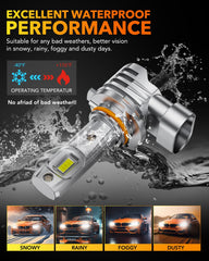 OXILAM 9005 LED bulbs aluminum housing with heat control reduces heat