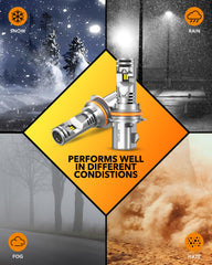 OXILAM 9007 LED bulbs CANbus compatibility prevents flicker in most vehicles.