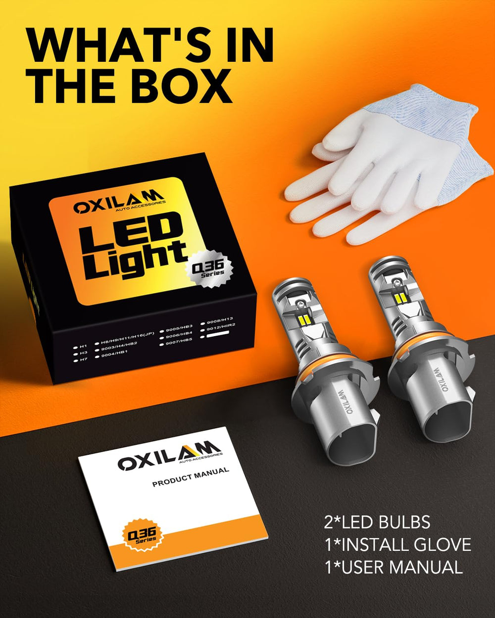OXILAM 9007 LED bulbs night-drive illumination boosts visibility on challenging roads.