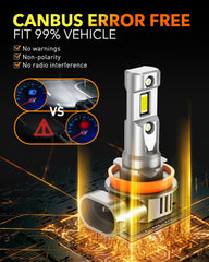 OXILAM H11 LED bulb CANBUS-ready compatibility reduces flicker and errors.
