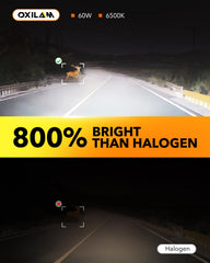 OXILAM H11 bulbs during installation showing plug-and-play ease.