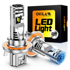 OXILAM H13 LED bulbs pack of 2 for quick replacement and brighter road visibility.