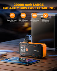OXILAM rugged waterproof shell protects the unit in adverse weather.