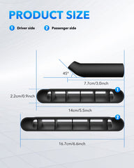 45-degree upward angle vent deflector from OXILAM for rear vents