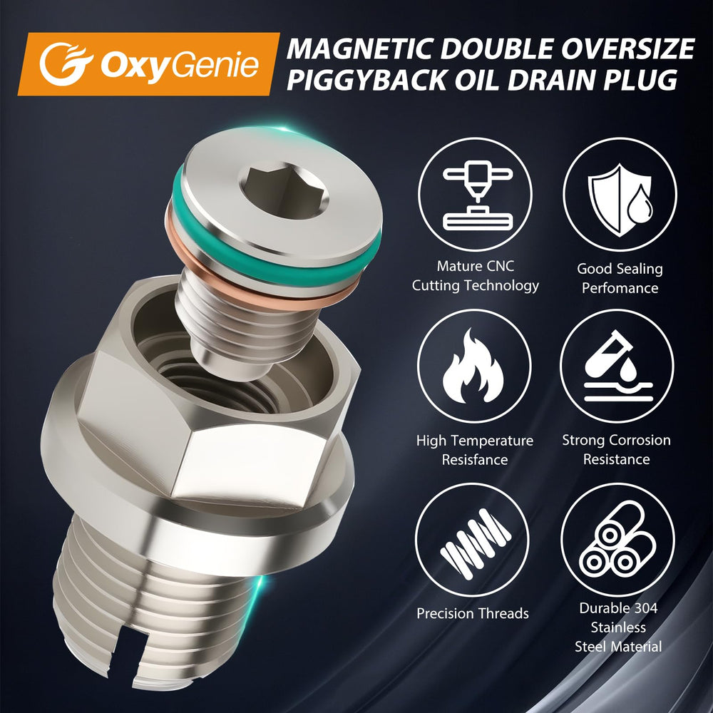 OxyGenie self-tapping main plug threads securely into damaged hole