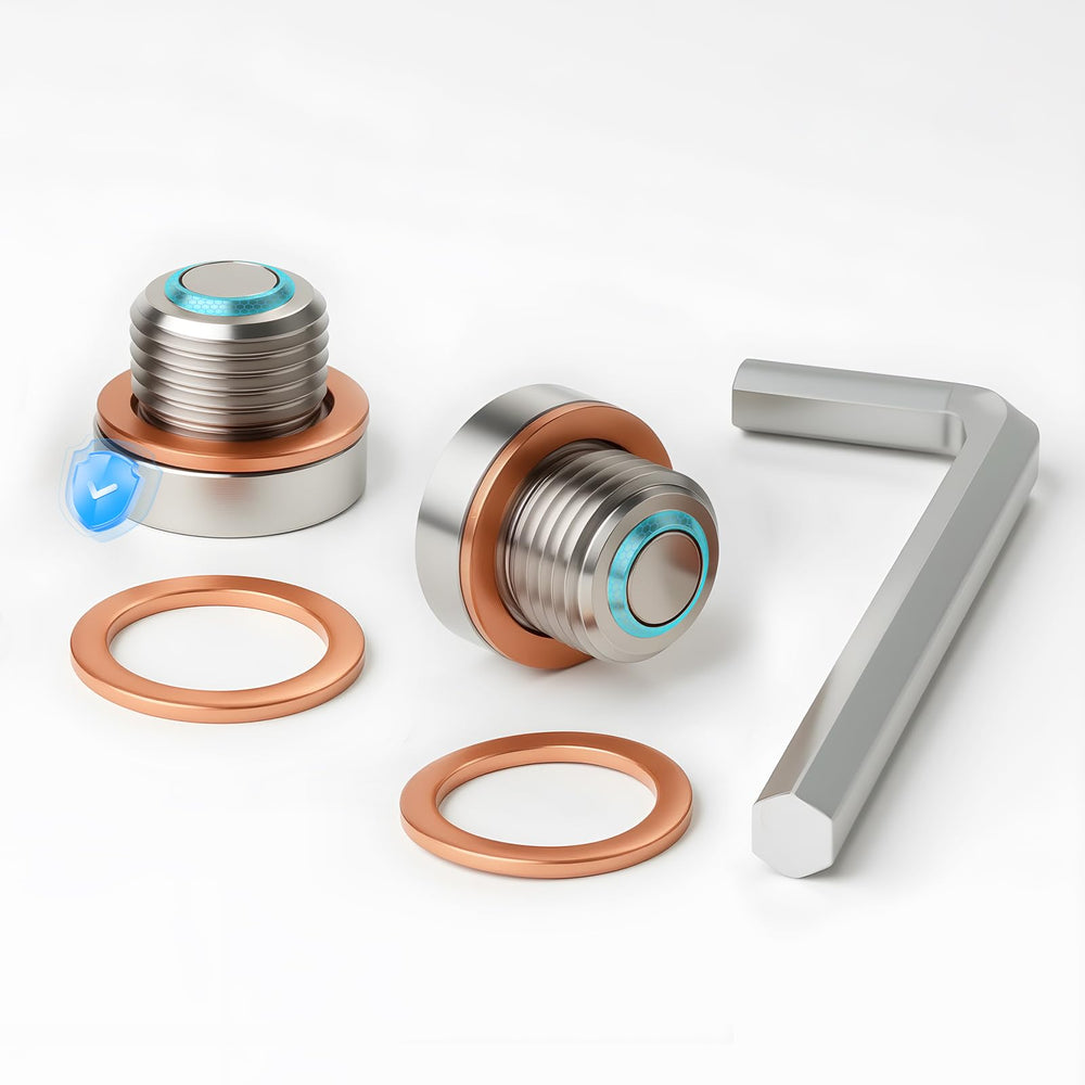 OxyGenie front-differential plug with magnet attracts debris to protect the gearcase