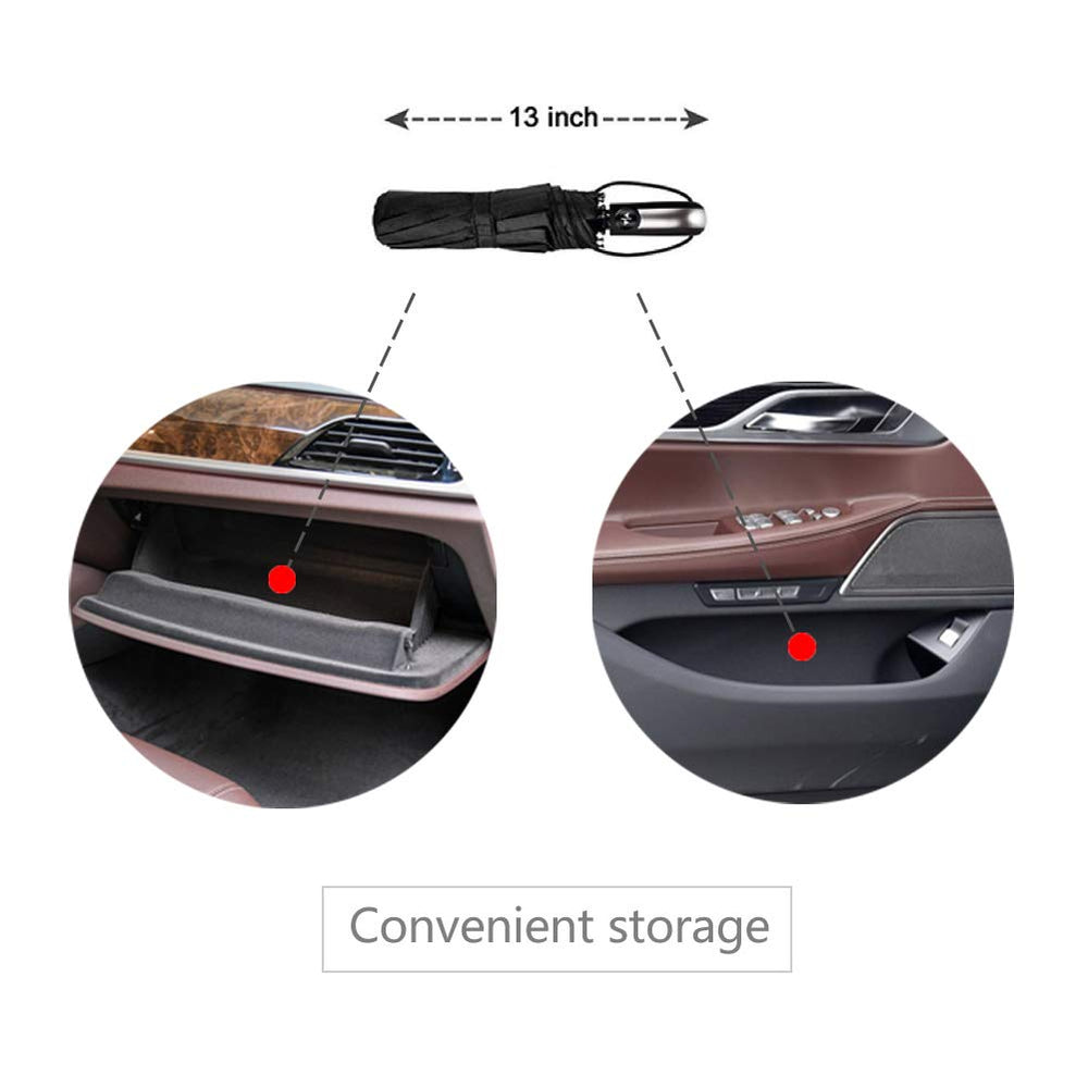 OYADM automatic open close umbrella for instant setup.