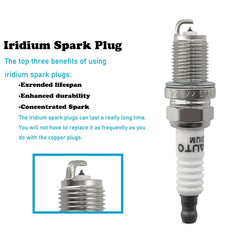 OYEAUTO iridium spark plugs durability test visuals suggesting longer life.