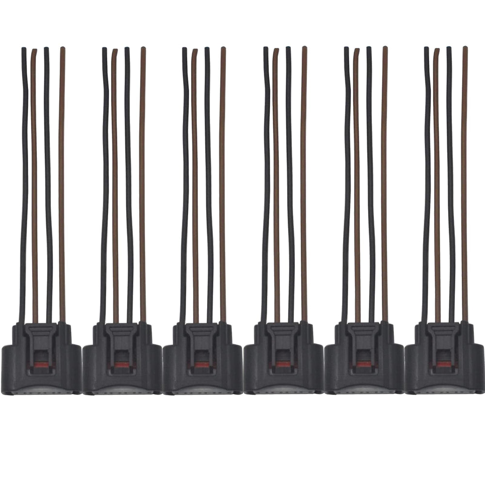 OYEAUTO ignition coil connector 6-pack front view, compatible with Toyota and Lexus V6 engines.