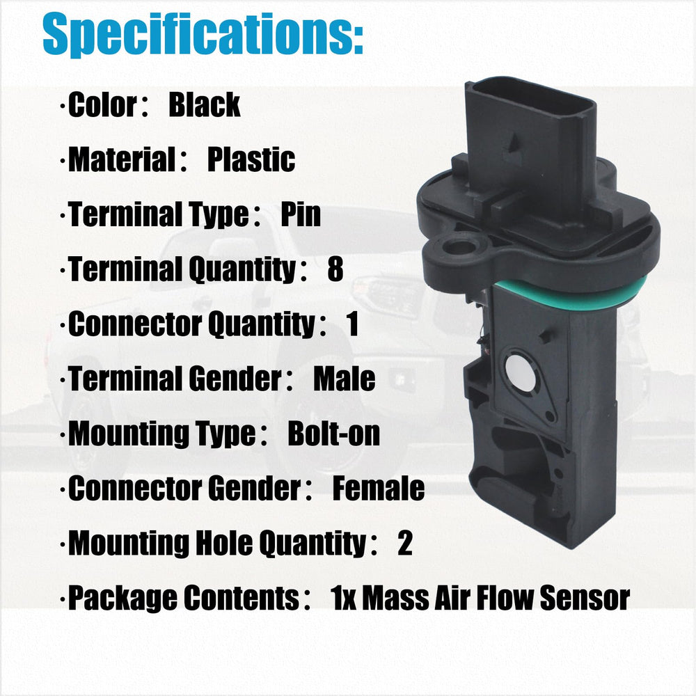 OYEAUTO MAF sensor installation view showing quick fit in minutes