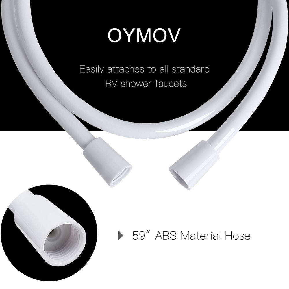 OYMOV outdoor shower kit highlights easy tool-free installation for RVs.