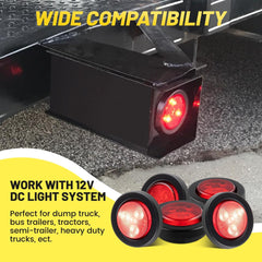Oyviny 5-pack red LED clearance lights shown on a trailer.