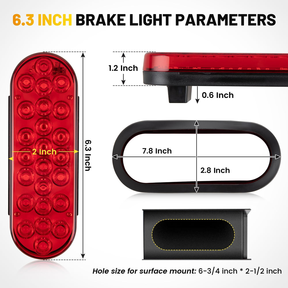 Oyviny trailer light with rubber grommet protects against moisture and damage.