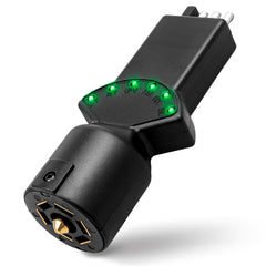 Oyviny 7-way trailer tester with LED indicators showing function status on front view