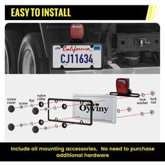 Oyviny anti-theft screw kit helps deter license plate theft and loss.