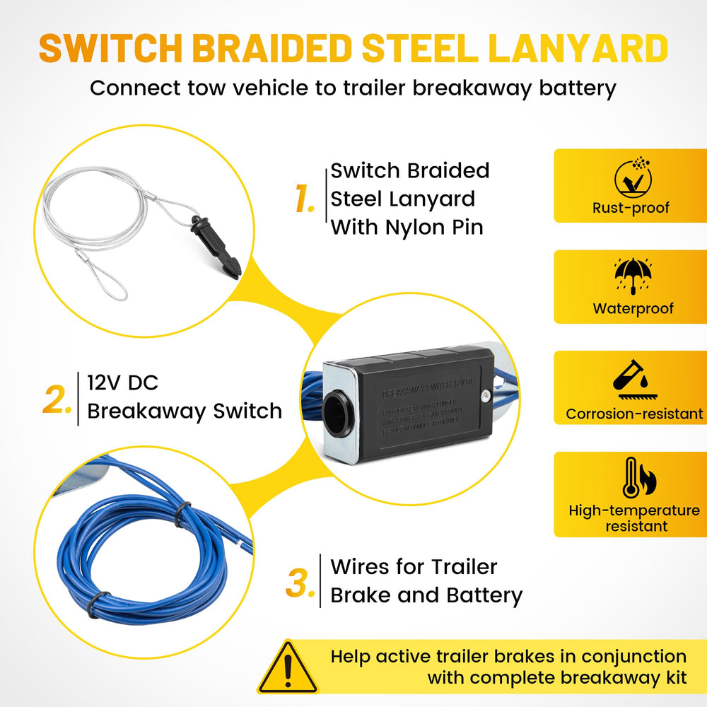 Oyviny nylon pull pin provides reliable safety when wiring the trailer brake system