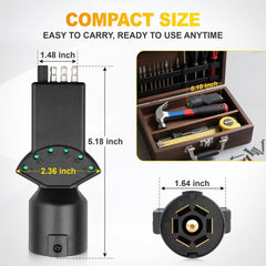 Oyviny compact, battery-free trailer tester in active use