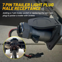 Oyviny IP68-sealed connector provides reliable connections for tail and brake lights.