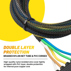 Oyviny rubber-molded 5-way connector improves waterproofing and durability in outdoor trailer setups.