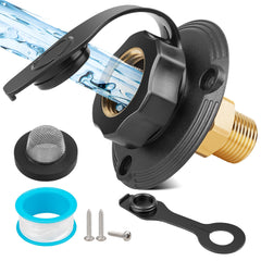 Oyviny RV City Water Inlet with check valve for safe backflow prevention