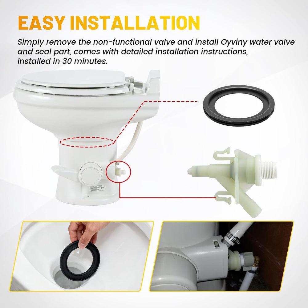 Oyviny RV toilet water module kit ready for installation