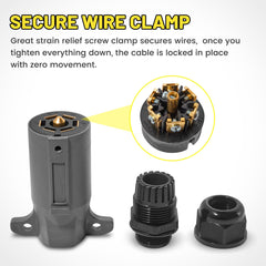 Oyviny RV 7-pin plug grey plastic body for durability.
