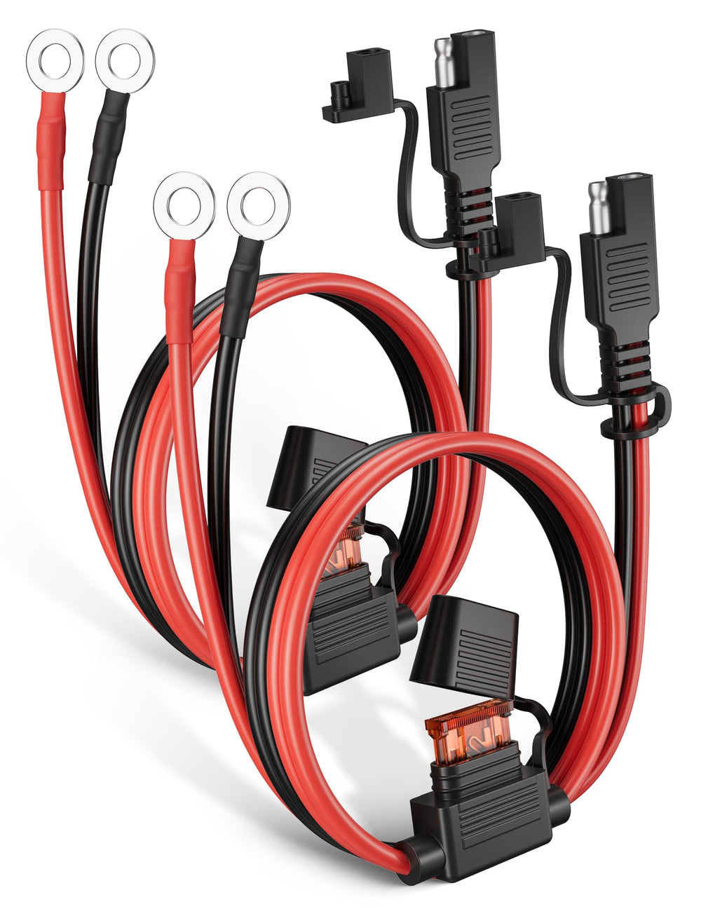 Oyviny SAE extension cable 1.98ft extends battery charging reach for vehicles