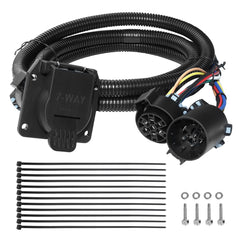 Oyviny truck bed 7-pin harness assembly enabling quick, secure towing wiring.