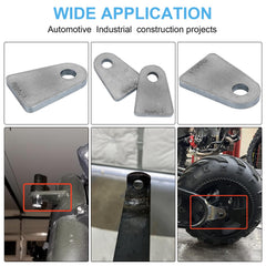 OywhC steel weld tab compatible with MIG, TIG, and arc welding