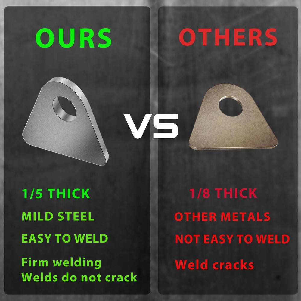 OywhC weld-on tab showing precise dimensions for clean welds.