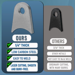 OywhC weld-on tabs laser-cut edges for precise chassis fit.