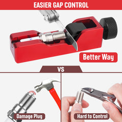 Ozikutech 32-blade feeler gauge enables accurate gap tuning.