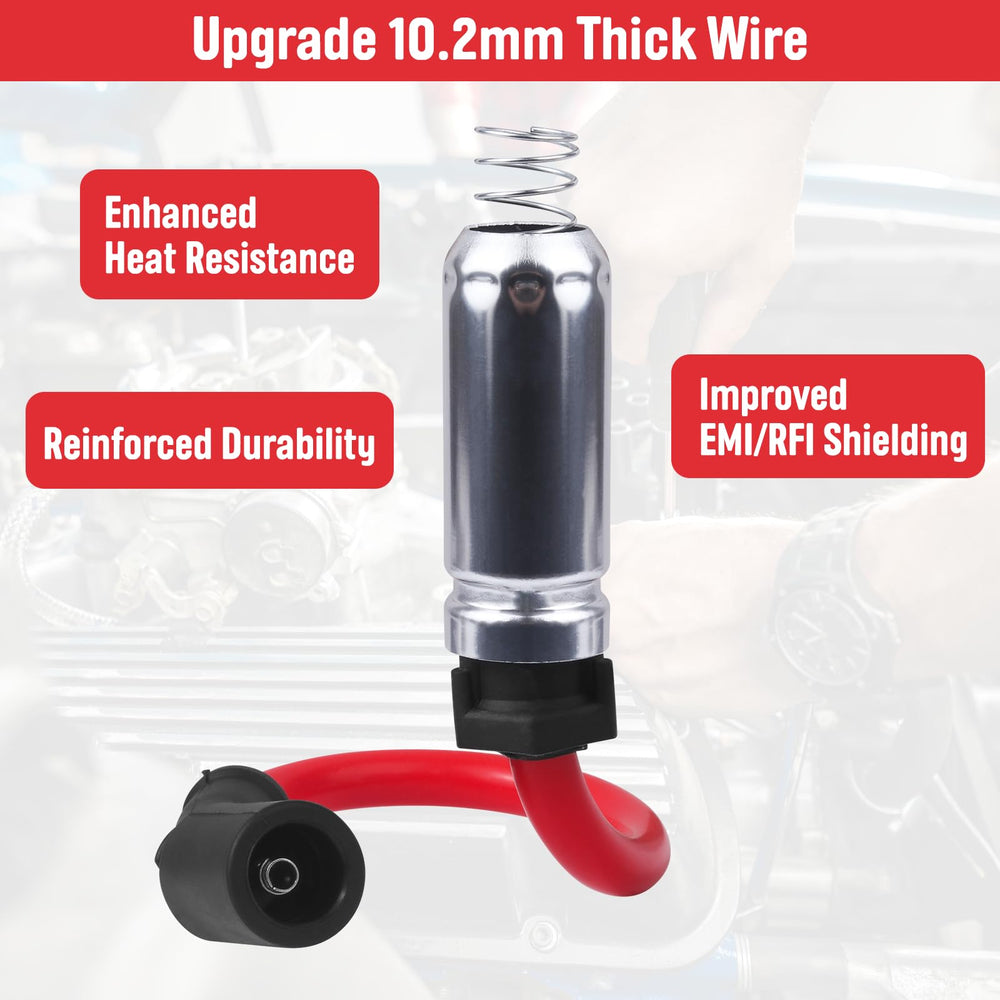 Ozikutech iridium spark plugs detail showing 0.04-inch pre-gap for consistent ignition