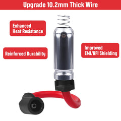 Ozikutech spark plug wires 8-pack side profile showing routing