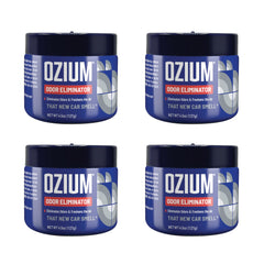 Ozium Odor Eliminating Gel Original in car neutralizes smoke odors effectively.